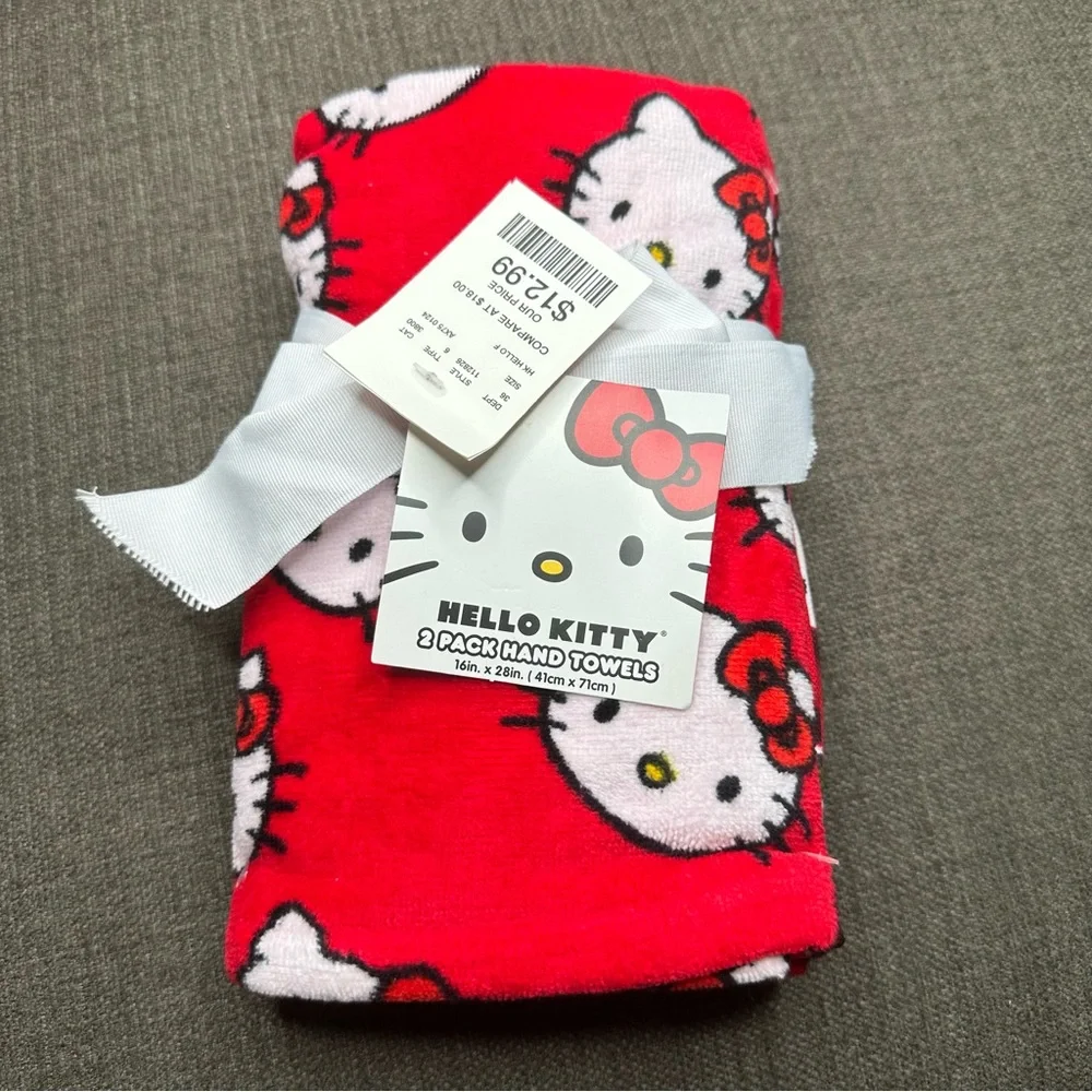 Hello Kitty 2 Pack Hand Towels